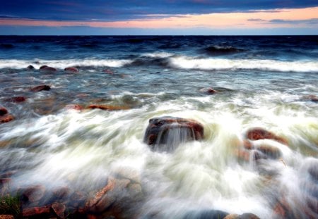 OCEAN WAVES - waves, ocean, nature, beach