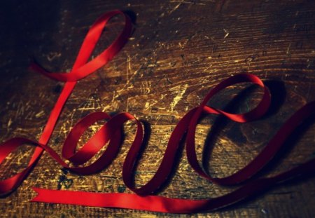 LOVE - love, ribbon, photo, cg