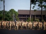 Marines in predeployment formation.