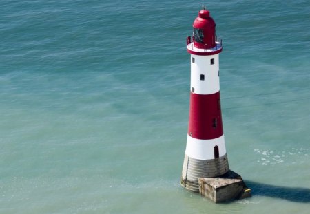 FAROL - luz, vermelho, farol, branco, noite, mar