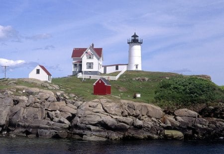 FAROL - luz, farol, noite, mar, casa