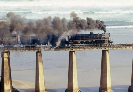 TREM - ponte, trilho, trem, rio