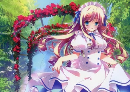 Anime - dress, girl, anime, female