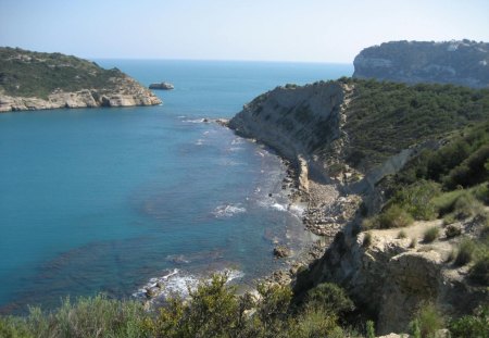 Mediterranian sea near Portichol Spain - sea, oceans, nature, sky