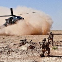 A UH-60 Black Hawk medical evacuation helicopter