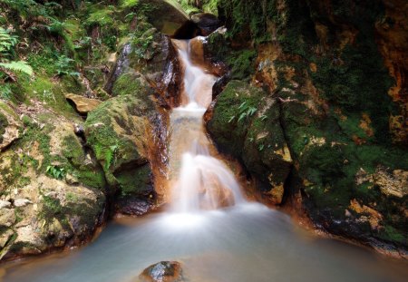 Hot Water - water, hot, waterfall, flow