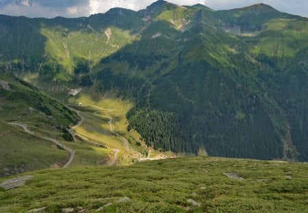 A valley - sky, mountains, valley, beautiful, colours