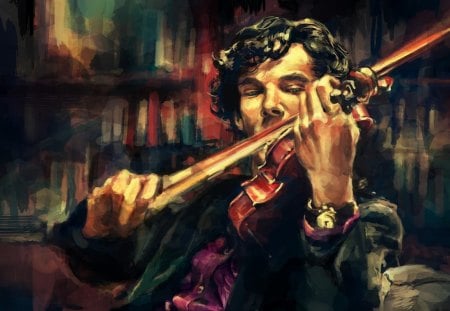 Benedict Cumberbach - violin, art, benedict, cg