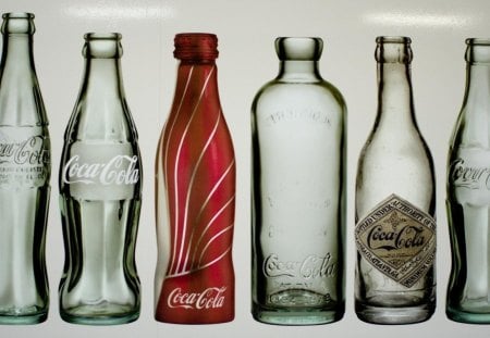 Coca Cola bottles - drink, cola, bottle, coca