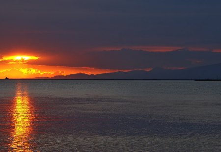 Sunset - nature, ocean, sunset, beautiful