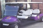 Custom built purple Heart golf car