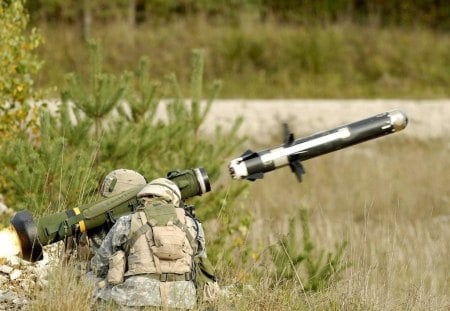 javelin anti tank missile - soldier, missile, grass, rocks