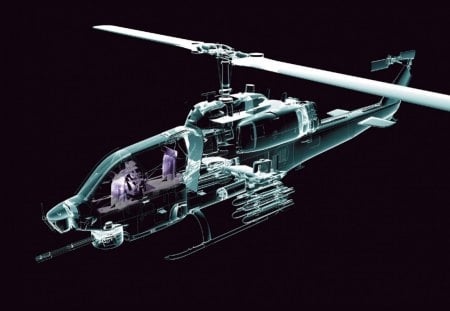 neon helicopter - aircraft, blades, green, neon