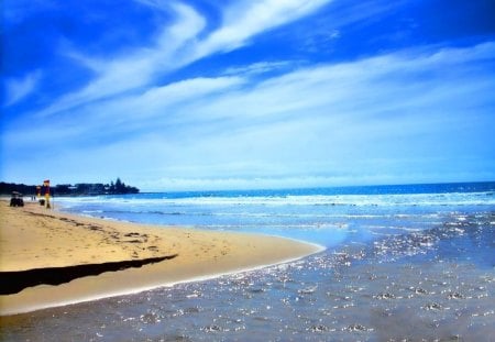 Causeway Entrance - sea, photo, blue, beach