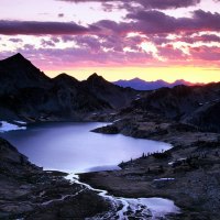 Sunrise over Upper Ice Lake Basin