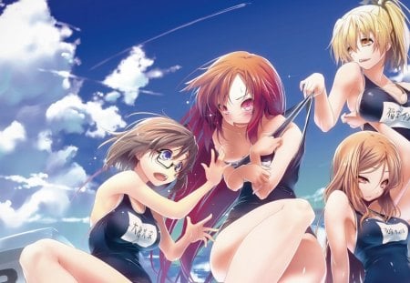 Shikigami SwimSuit - dakara boku wa, beauty, girl, wall, anime, new, shikigami, squad