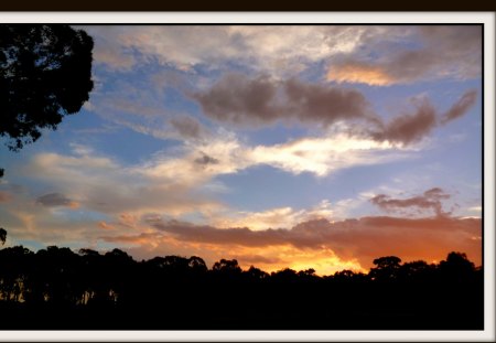 BEAUTIFUL SKY - sky, clouds, sunset, nature, blue