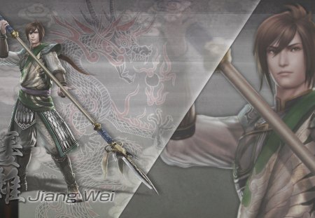 Jiang Wei - male, warrior, dynasty warriors, weapon, jiang wei, games, video games, armour