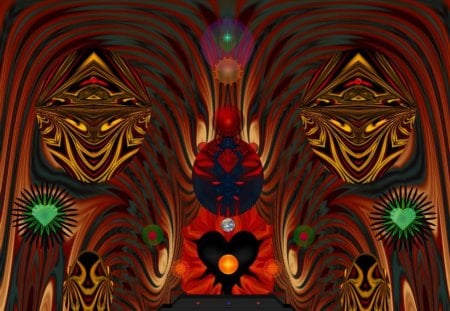 Only if their Friendly Aliens - fractal, abstract, collage, 3d, eye candy