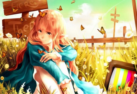 Flower Girl New 2012 - beauty, girl, wall, anime, new