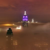 New york, fog