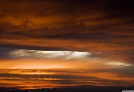 Sundown View - clouds, sunset, orange, sky