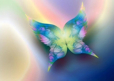 free_spirit_Wallpaper - wings, yellow, pink, blue