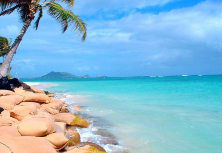 Somewhere - sky, beach, clouds, somewhere, sea