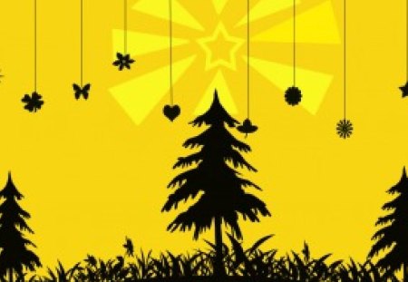 Dream - star, fantasy, yellow, tree, dream