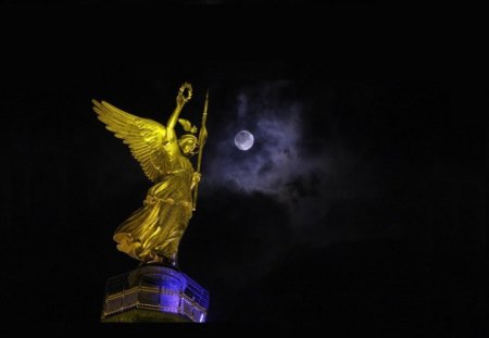 freedom moon - moon, night, freedom, france