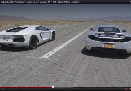 Lamborghini Aventador vs McLaren MP4- 12C - mclaren, lamborghini, mclaren mp4 12 c, lamborghini aventador