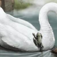 Swan and Frogs