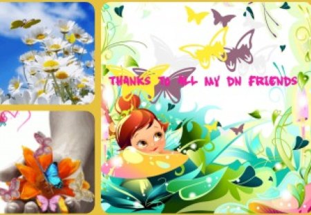 MANY THANKS TO MY DN FRIENDS - nature, flowers, thanks, butterflies