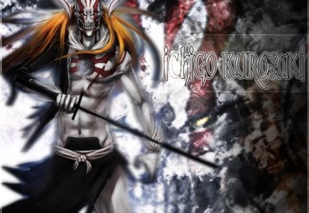 Ichigo Kurosaki - bleach, kurosaki ichigo, vasto lorde, full hollow ichigo, weapon, anime, ichigo kurosaki, ichigo, sword