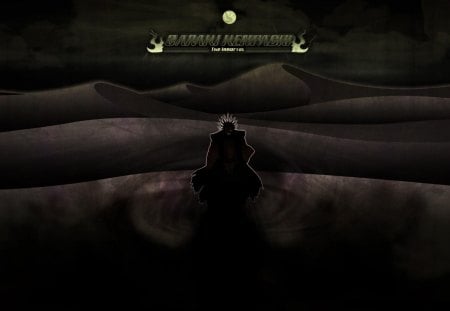 Zaraki Kenpachi - dark background, moon, anime, dunes, night, kenpachi, dark, zaraki kenpachi, kenpachi zaraki, bleach