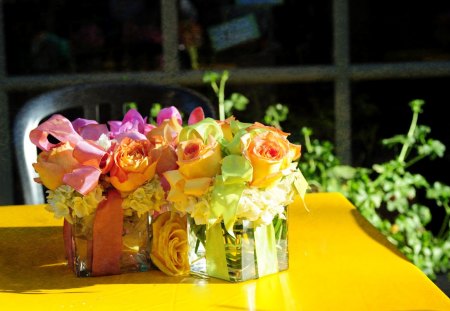 Romantic Flowers♥ - yellow, specialtable, romantic, fashion, entertainment, love, flowers, bright, arrangement