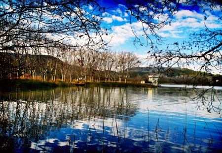 RIO - agua, arvores, natureza, azul