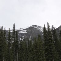 Snow on the summit of the mountains