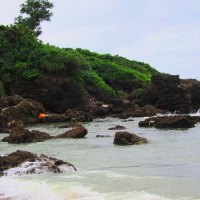 Waves and beach