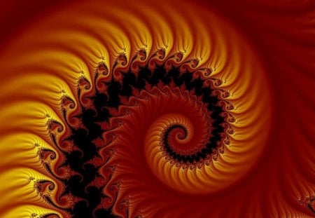 Fire In Spiral - round, nice, vivid, hot