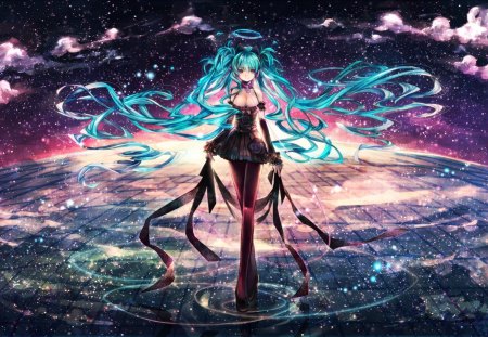 Hatsune Miku - hatsune, vocaloid, teal hair, miku