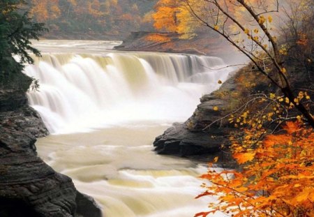 Autumn Colors - nature, colors, waterfalls, autumn