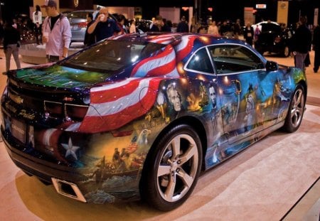 Tribute - eagle presidents, car, america, tribute, flag, armed forces