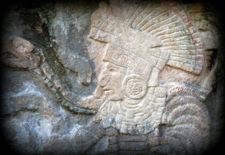 Rock Carving at Chichen Itza - rock, carving, historical, mexico