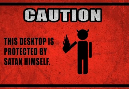 Satan Desktop - cg, caution, desktop, satan