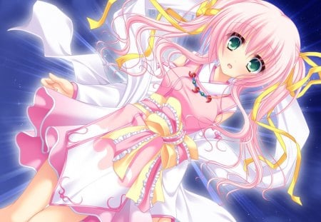 Sayaka Toono - neko koi, anime, white, anime girl, sayaka toono, pink