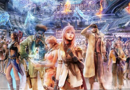 Eidolons on Parade - crowds, lightning, final fantasy 13, fang