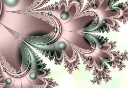 Fractal_Pattern_3D_and_CG - green, abstract, 3d, bronze