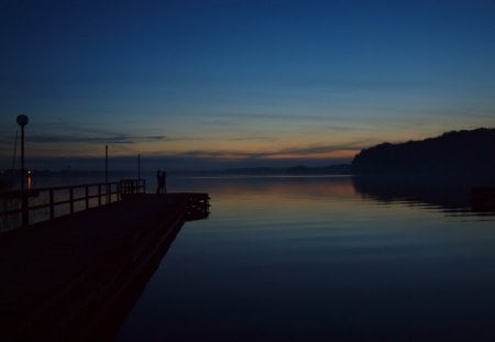 Summer Time - lake, sunset, jezioro, insko