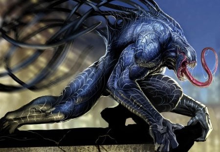 Venom - monster, night, spiderman, venom